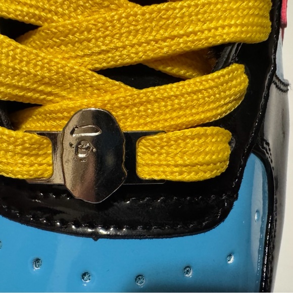 BAPE x Marvel Bapesta Sneakers Size 10 – Rare Collab Blue Red Yellow - Picture 7 of 16